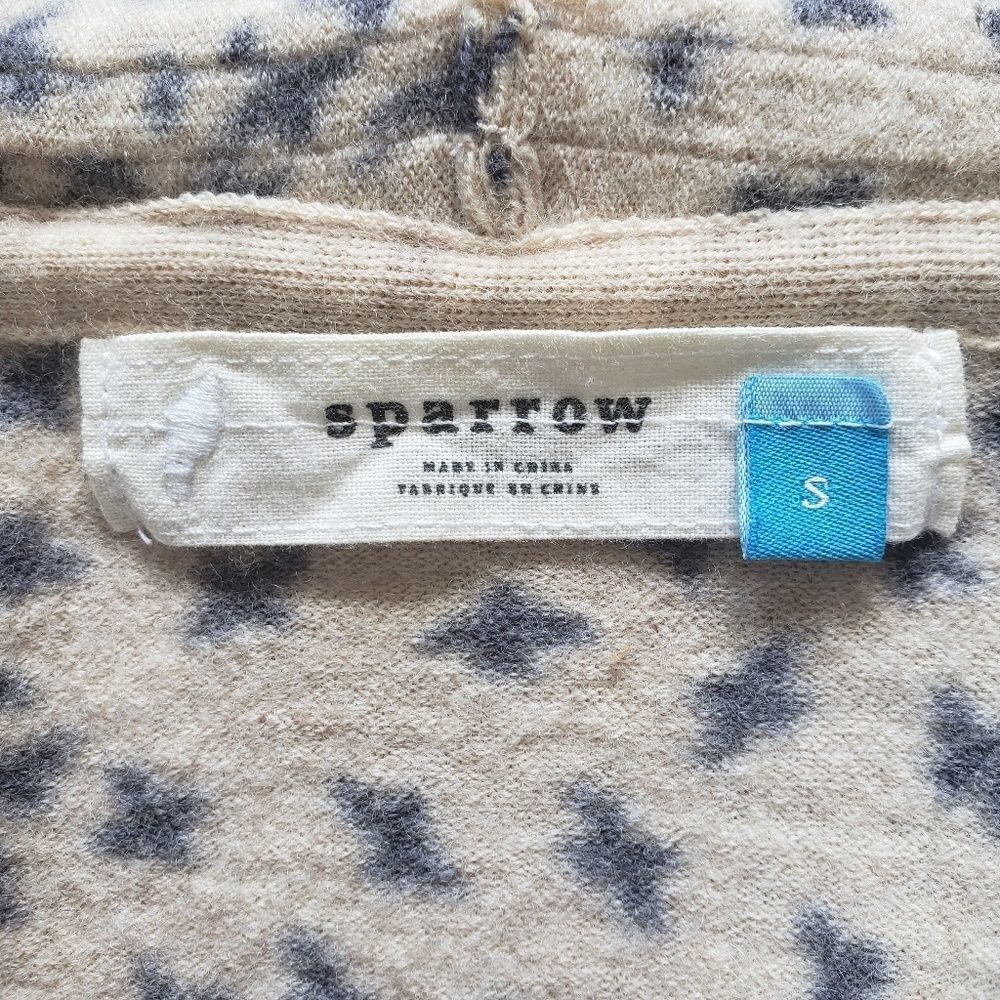 Anthro Sparrow Soft Soaring Bird Print Sweater - image 8